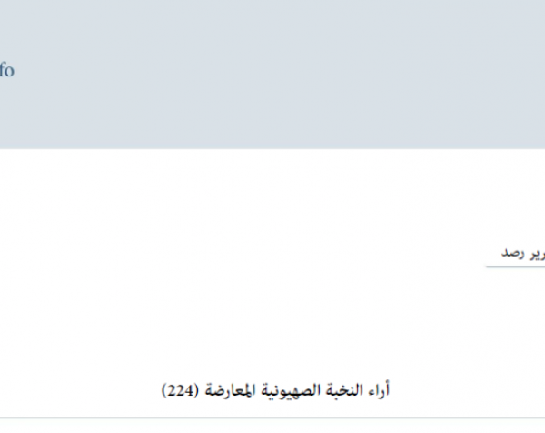 تقرير رصد: آراء النخبة الصهيونية المعارضة 21-10-2026