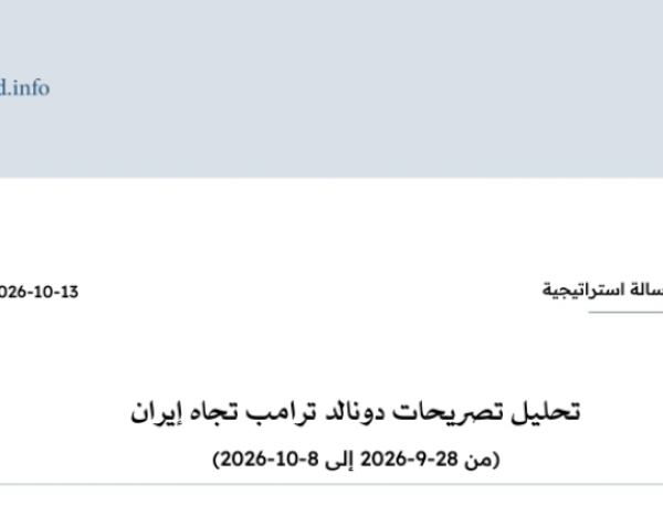 تحليل تصريحات دونالد ترامب تجاه إيران (من 28-9-2026 إلى 8-10-2026)